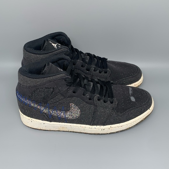 Jordan‎ 1 Mid Crater Black Basketball Shoes DM3529-001 Men’s Sz 9.5